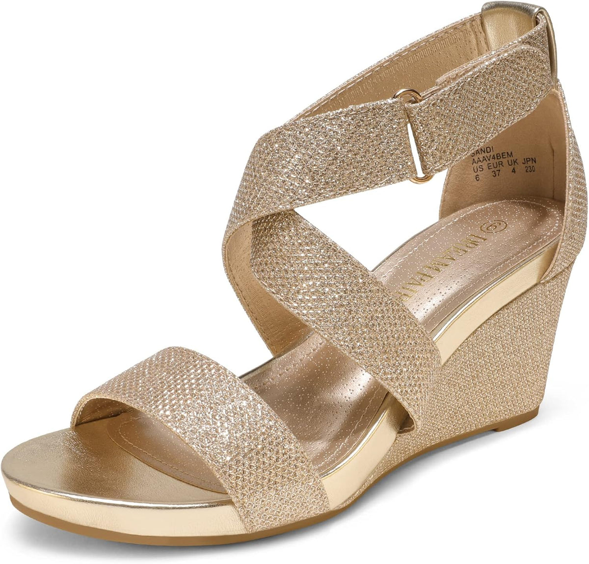 DREAM PAIRS Women's Elastic Ankle Strap Wedge Sandals MegaBDM