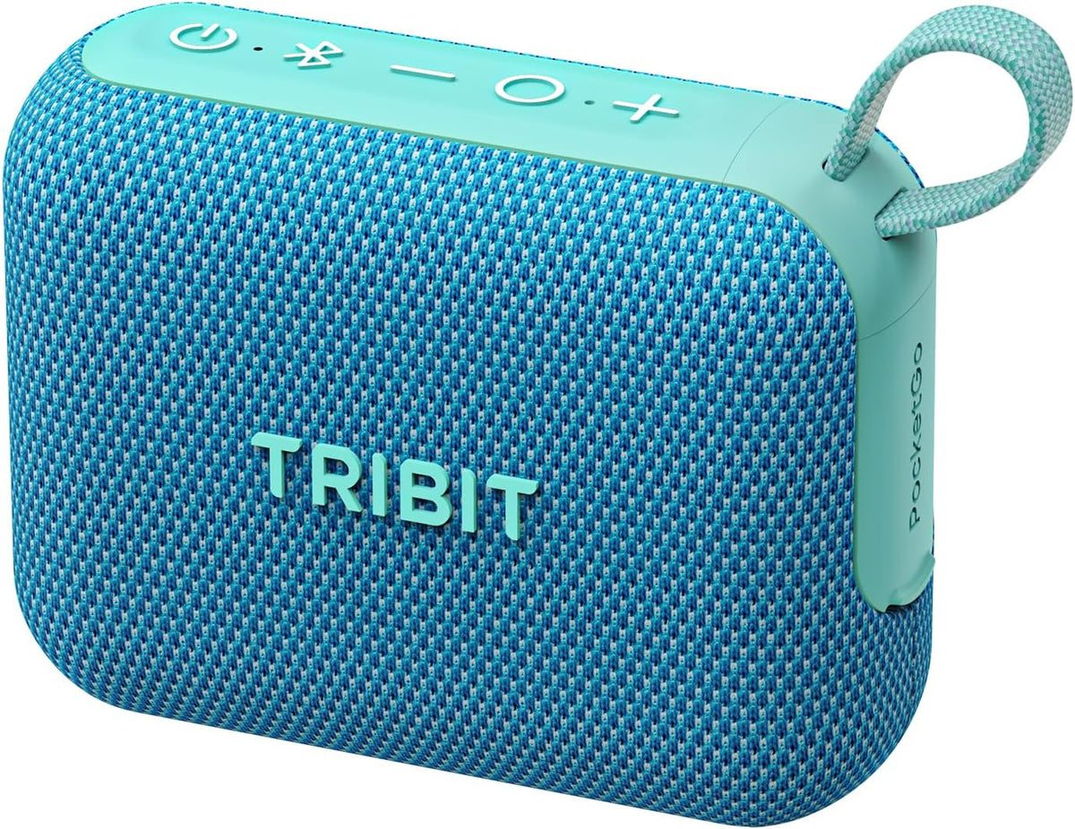 Tribit PocketGo Portable Bluetooth Speaker, 7W, IP68 Waterproof, 20H, Blue | Bluetooth 6.0, Wireless Shower Speaker, Supports TF Card, Custom EQ, TWS Pairing, Electronics for Travel, Outdoors, Home MegaBDM