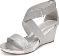 DREAM PAIRS Women's Elastic Ankle Strap Wedge Sandals MegaBDM