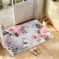 Pink Grey Washable Area Rugs 60X90CM bedroom rugs small Non Slip Door Mats for Entryways Bedroom Laundry Bedroom Dining Room MegaBDM