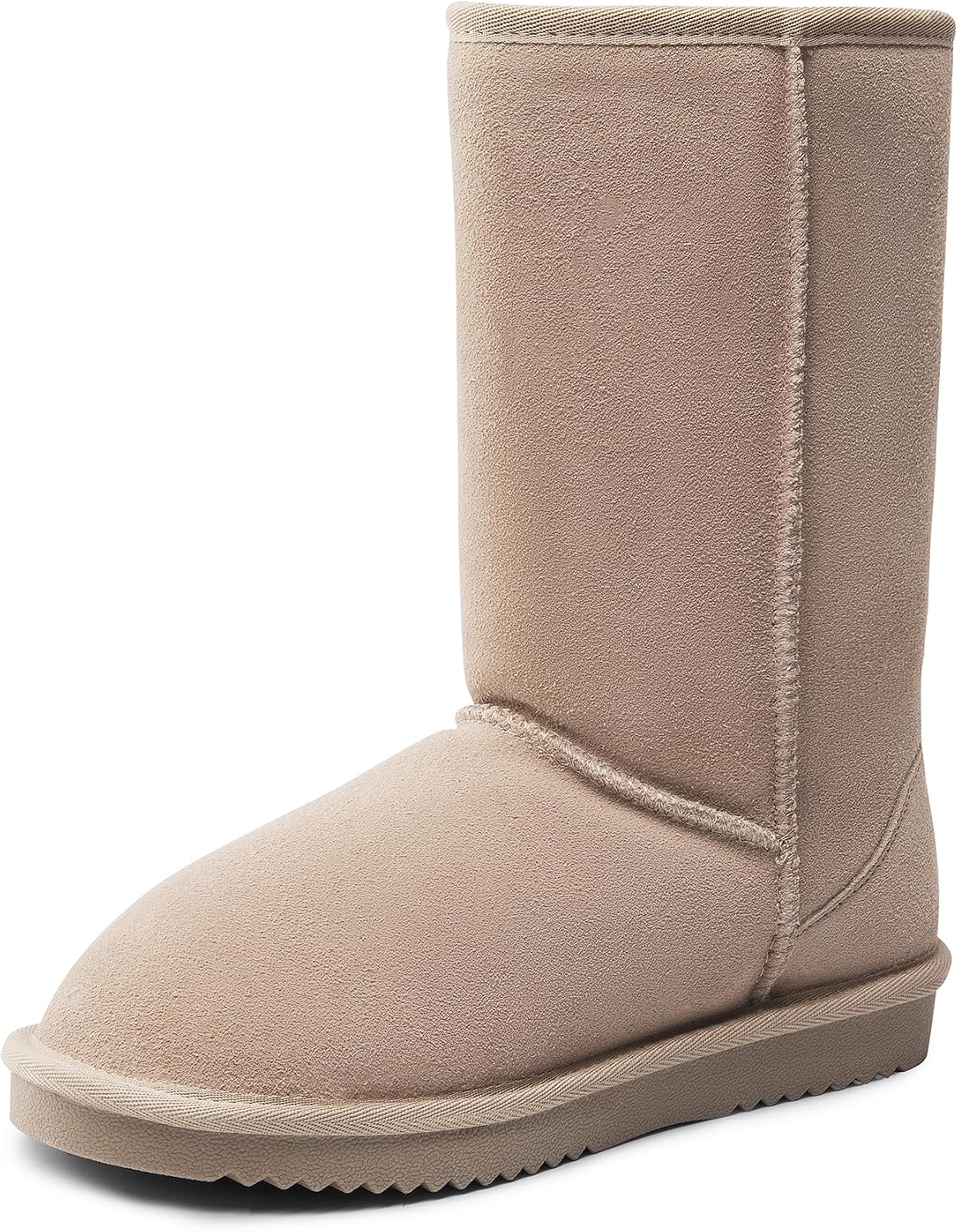 Women's Winter Snow Boots Genuine Suede Faux Fur Lining Pull on Warm Comfortable Outdoor High-top Boot Shoes for Women FuzzyClassic MegaBDM