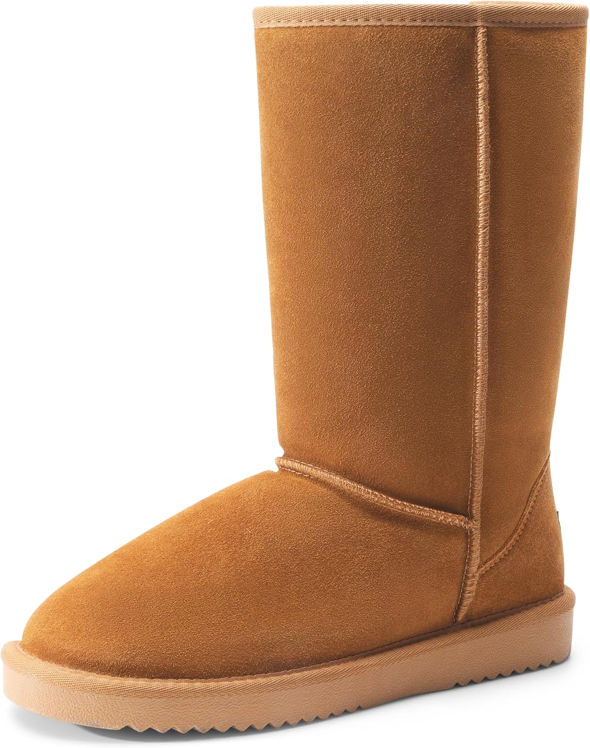Women's Winter Snow Boots Genuine Suede Faux Fur Lining Pull on Warm Comfortable Outdoor High-top Boot Shoes for Women FuzzyClassic MegaBDM