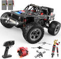 DEERC 207E 1/10 Brushless RC Truck for Adults, 55 KMH Fast RC Car, 4WD Electric Off-Road Remote Control Monster Truck, High Speed RC Rally Car, All Terrain RC Crawler with 3S Batteries for Boys MegaBDM