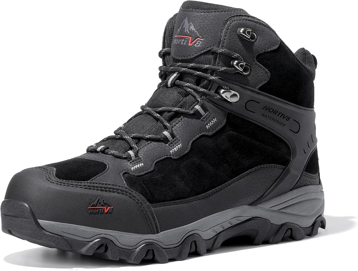 NORTIV 8 Men's Waterproof Hiking Boots Outdoor Mid Walking Boots Mens Trekking&Hiking Footwear Backpacking Mountaineering Shoes MegaBDM