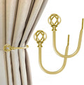 USFOOK 2 Pack Gold Curtain Holdbacks with Twisted Cage Finials(2 Pack/1 Pair) MegaBDM