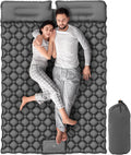 YITAHOME Camping Mat Double, 195x120 Ultralight Self Inflating Sleeping Mat with Built-in Pump & Bag, Large Pillow, Portable Camping Mattress Waterproof for Outdoor, Camping, Hiking (Dark Grey) MegaBDM