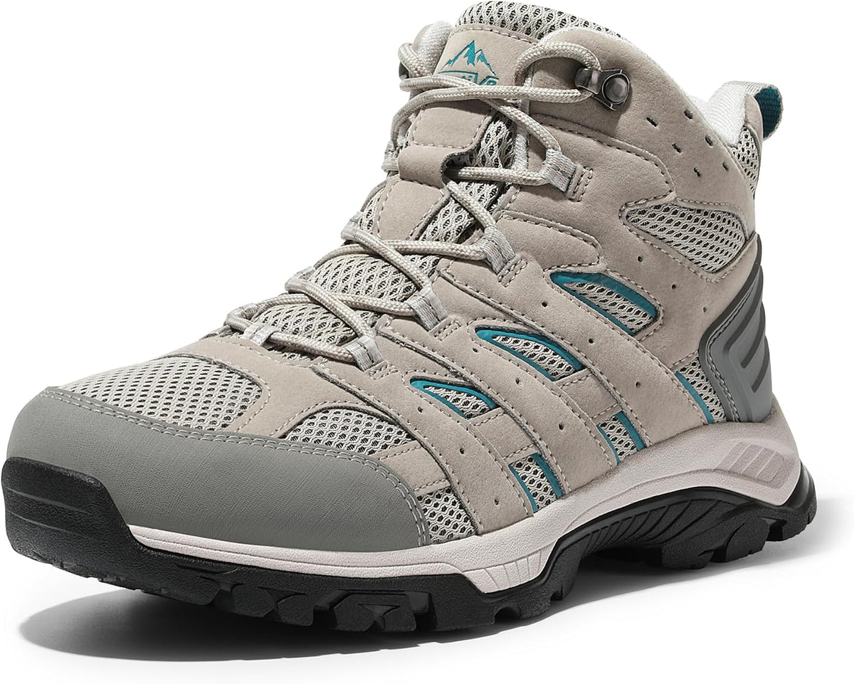 NORTIV 8 Women's Lightweight Hiking Boots | Breathable materials help keep feet cool and comfortable; slip-resistant rubber outsole improves grip on varied terrain. MegaBDM