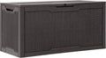 YITAHOME 100 Gallon Resin Deck Box, Weather Resistant Outdoor Storage Box, Lockable Indoor Outdoor Storage for Supplies and Essentials, Dark Brown MegaBDM