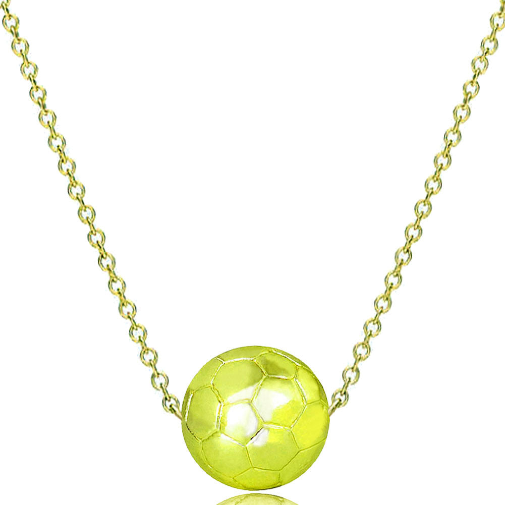 Men's Three-dimensional Basketball Sports Ball Trend Necklaces - New Women's Football 18K MegaBDM
