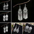 Retro National Style Small Handmade Tibetan Sier Earrings MegaBDM