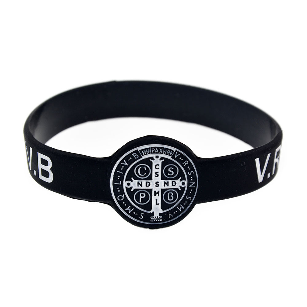 Women's & Men's Silicone Sports Wristband Inspirational Fashion Rubber Bracelet - Black MegaBDM