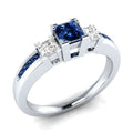 Graceful Blue Topaz Creative Engagement Sier Rings MegaBDM