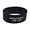 Attractive Silicone Jackson Hand Strap Wide Bracelets - Black