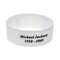 Attractive Silicone Jackson Hand Strap Wide Bracelets - White MegaBDM
