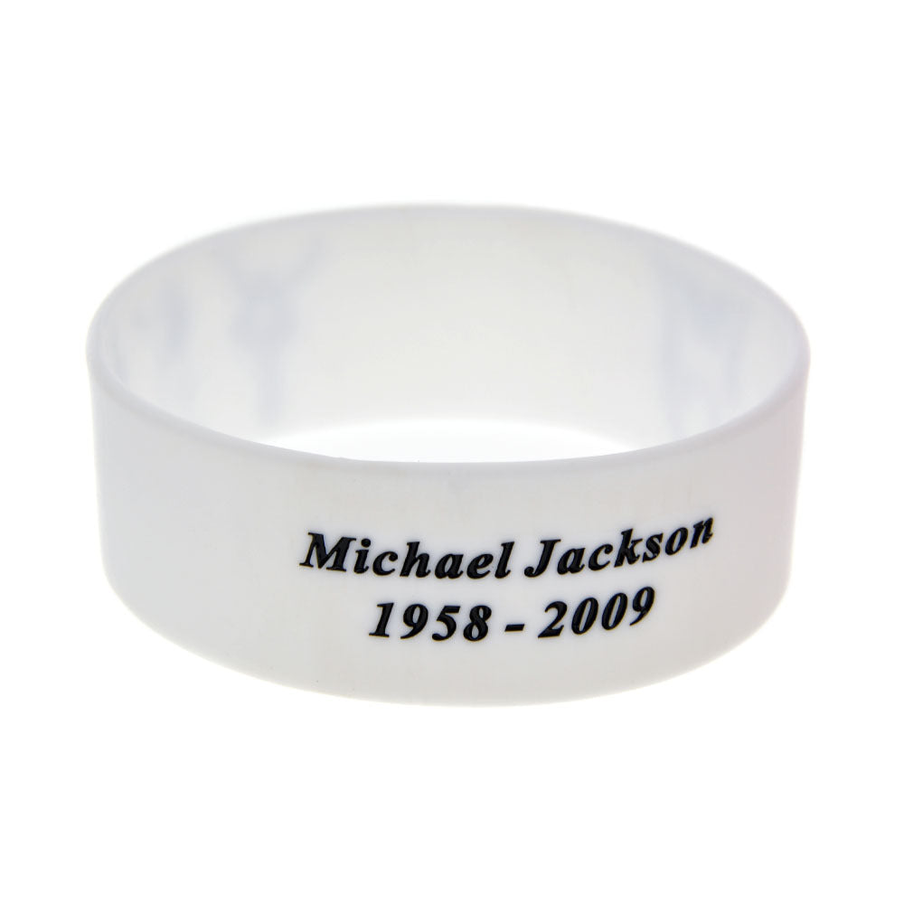 Attractive Silicone Jackson Hand Strap Wide Bracelets - White MegaBDM
