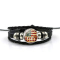 Men's Leather National Flag Time Stone Western Bracelet - ABXL369-8 MegaBDM