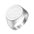 Elegant Versatile Men's Stainless Steel Compass Ring - Steel Color / No. 8 MegaBDM