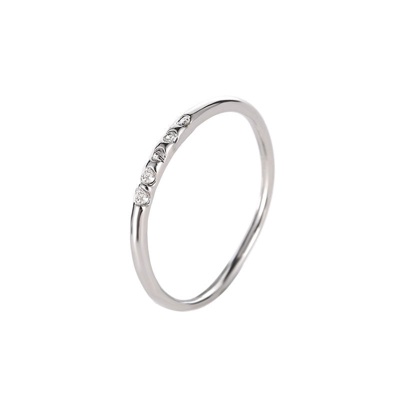 Diamond Knuckle Graceful Personality Copper Index Finger Very Fine Ring - 06 Silver No. 6 3620 / Copper MegaBDM