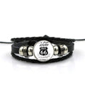 Men's Leather National Flag Time Stone Western Bracelet - ABXL369-5 MegaBDM