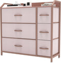YITAHOME Chest of Drawers with 6 Drawers, Fabric Dressers with Easy Pull Handle,Sturdy Steel Frame,Storage Drawers for Bedroom, Closet, Clothes,Pink MegaBDM