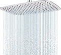 16 x 10 in All-Metal Rain Shower Head | Rectangular full-body coverage, anti-clog silicone nozzles, durable construction, universal fitting, chrome MegaBDM