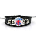 Men's Leather National Flag Time Stone Western Bracelet - ABXL369-2 MegaBDM