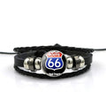 Men's Leather National Flag Time Stone Western Bracelet - ABXL369-3 MegaBDM