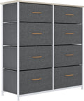 YITAHOME Chest of Drawers, Cationic Fabric 8-Drawer Storage Organizer Unit for Bedroom Living Room Closet, Sturdy Steel Frame, Easy Pull Fabric Bins & Wooden Top, Fabric Dresser MegaBDM