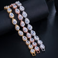 Women's Fashion Trendy Super Flash Drop-shaped Zircon Bracelet MegaBDM