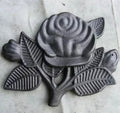 130x97mm Wrought Iron Universal Elements Cast Iron Flower Panels for Gate Fence Railing Handrail