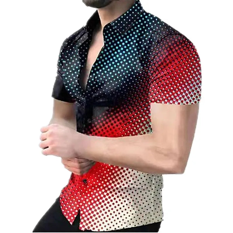 2026 Best Selling Custom Single Breasted Floral Printed Short Sleeve Summer Casual Shirt for Men with Custom Logo