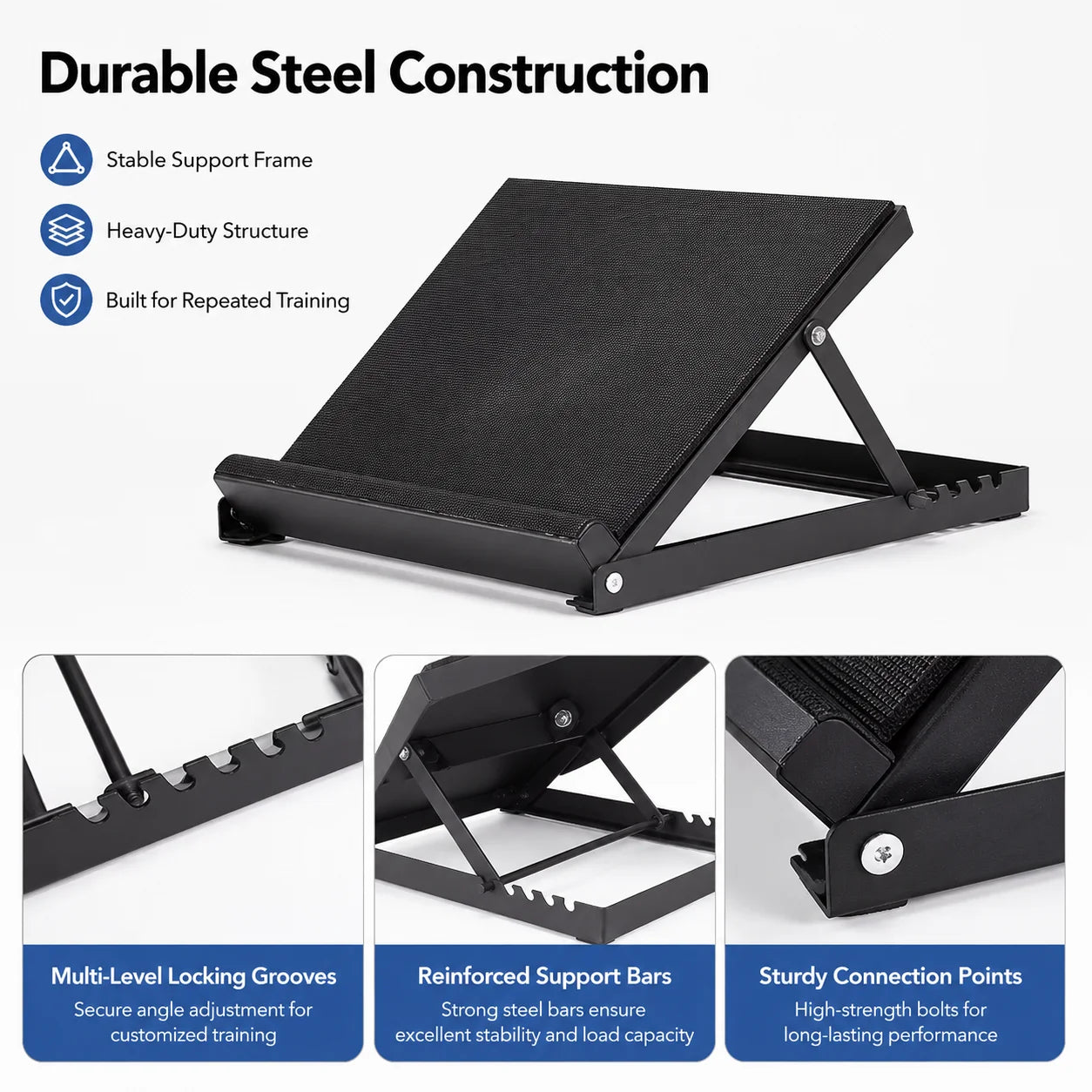 BNcompany LJB-001 Foldable Anti-slip Steel Professional Fitness Calf Ankle Stretch Slant Board
