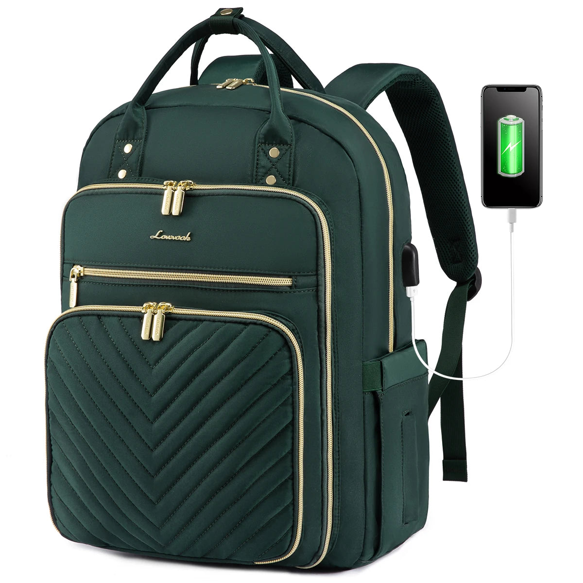 LOVEVOOK Quilted 15.6 17 in New Multifunction Large Capacity Usb Raincoat Backpack Business Travel Laptop Backpack Bag for Women