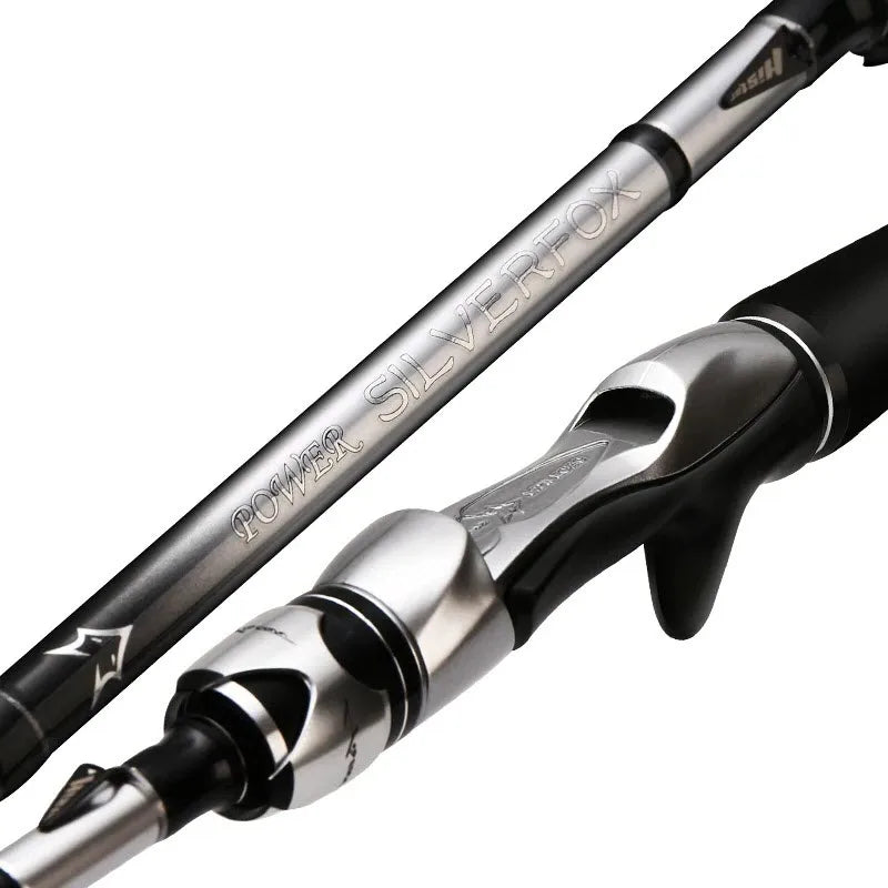 HSD Fishing Rod K Shape Brand Guide Casting Rods High Carbon Materials Silver FOX 2 Sections Casting Fishing Rod MegaBDM