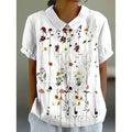 2025 New Spring/Summer Women's Pullover Crew-Neck 3D Printed Short-Sleeve T-Shirt for Foreign Trade