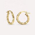 LOZRUNVE 925 Sterling Silver Jewelry Wholesale Trending Texture Hammered Minimalist Hoop Earring