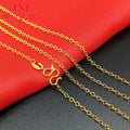 Vietnam Gold Women's Thin Necklace Brass Gold-plated Jewelry Gold Plated O-shaped Necklace Sweater Chain Stall