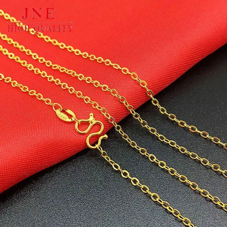 Vietnam Gold Women's Thin Necklace Brass Gold-plated Jewelry Gold Plated O-shaped Necklace Sweater Chain Stall