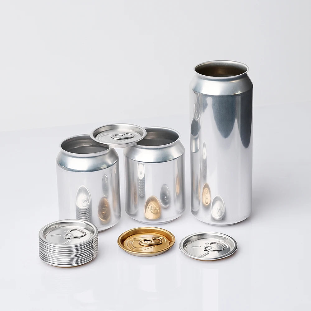Custom Empty Printed Metal Can Slim Sleek Standard 250ml 355ml 330ml 473ml 500ml Tin Can Beverage Beer Aluminum Soda Drink Cans