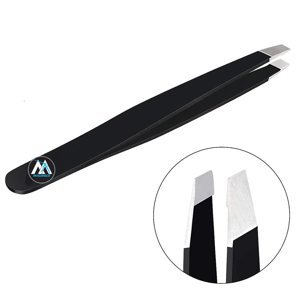 Eyebrow Tweezers for Women Professional Facial Hair Removal Stainless Steel Pointed Tip Slanted Tip Durable