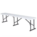 6 FT Modern HDPE Folding Bench Portable Foldable Outdoor Dining Seat for Hotel & Park Use