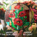 Vibrant Art Deco Stained Glass Sun Catcher for Windows and Gardens