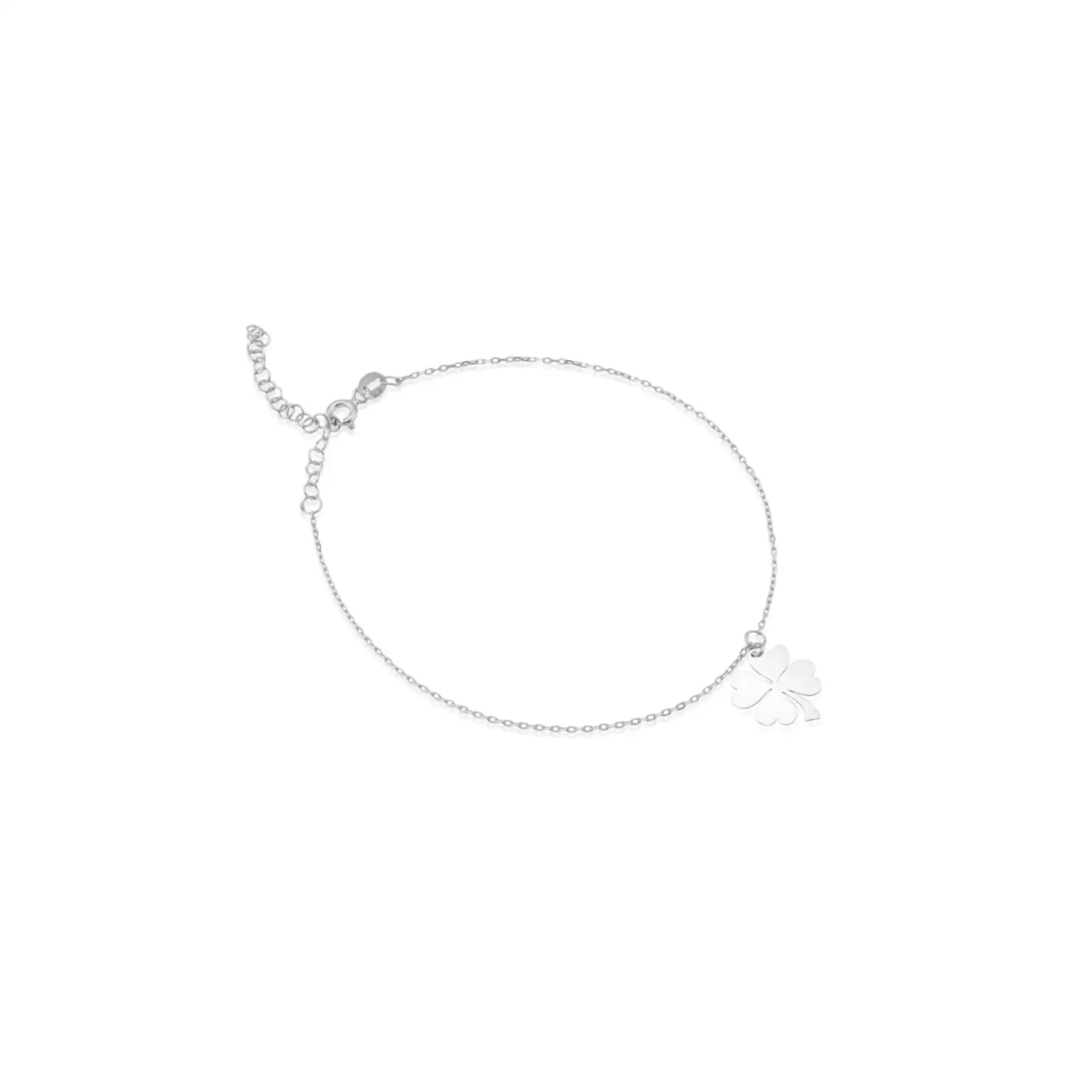 Azuris 925 Sterling Silver Fine Bangle Lucky Clover Design Made in Turkey