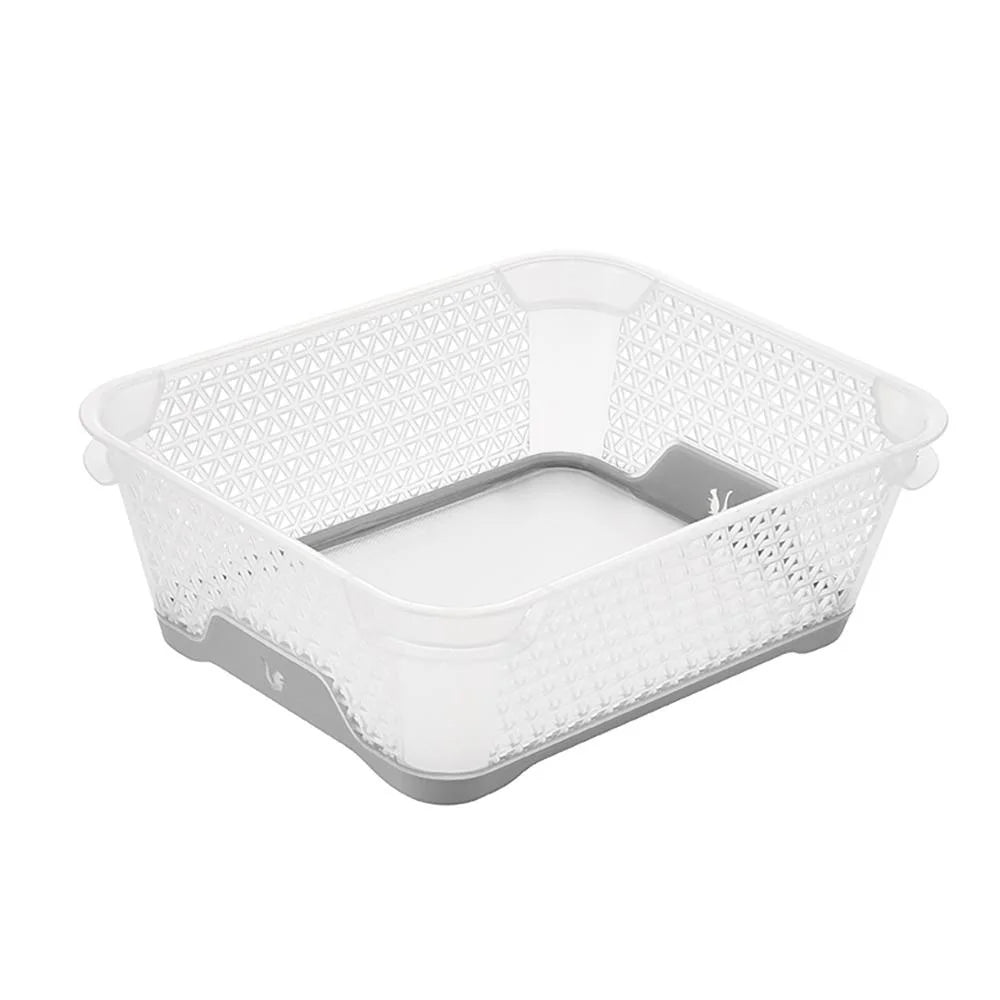 Storage box 20 x 16 x 7 white and Nordic grey
