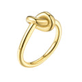 18K Gold Plated Brass Jewelry Knot Shape Fashion Simple Finger Rings for Women Accessories Ring RC2208 MegaBDM