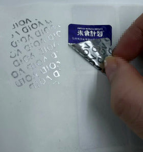 Anti-counterfeiting Self-adhesive Label VOID One-time Label - Peel-off with Remaining Characters for Anti-counterfeiting Sticker
