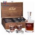Whiskey Decanter Set Customized Gift Dad Father Engraved Rocks Glasses 6pcs Lead Free Glass Transparent Whiskey Cubes