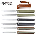 Hongrui New Design CNC D2 Steel Outdoor Mini Folding Knife Survival Knife Titanium Alloy Carbon Fiber Handle for Camping