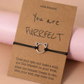 Handmade Lovely Head Cat Ear Wax Rope Bangles & Bracelets Silver Color Cat Jewelry Hand Chain Bracelet to My Daughter