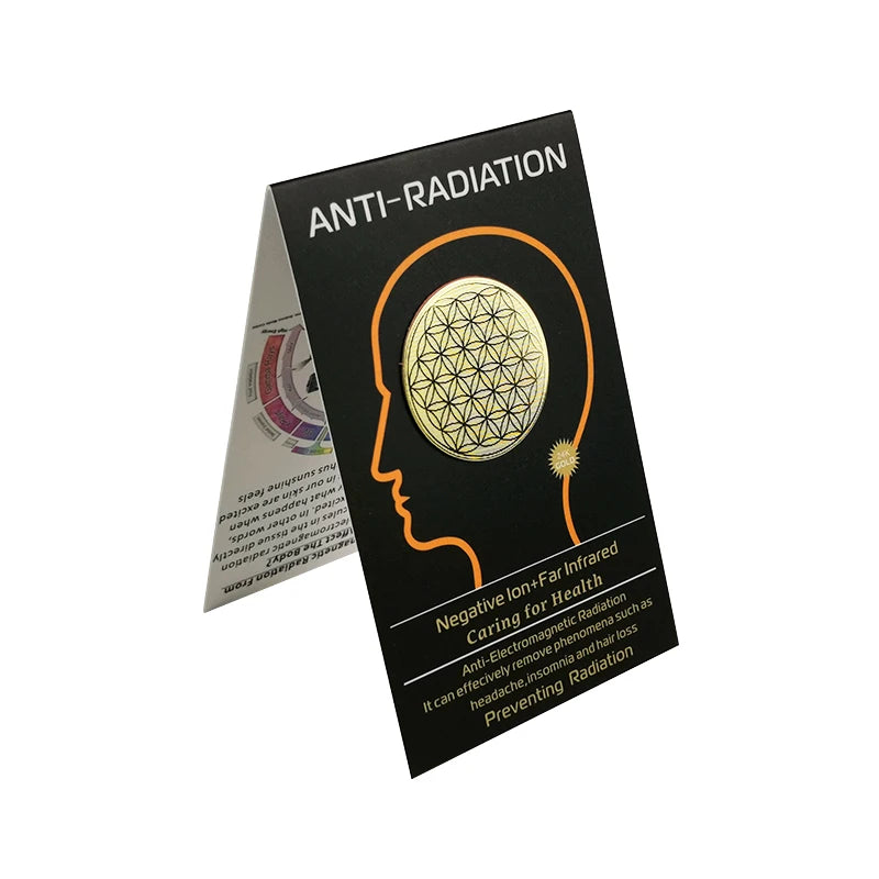 Hoonni Golden 26mm 1500cc Top Sale 5G Anti Electromagnetic Radiation Quantum Shield Sticker EMF Blocker